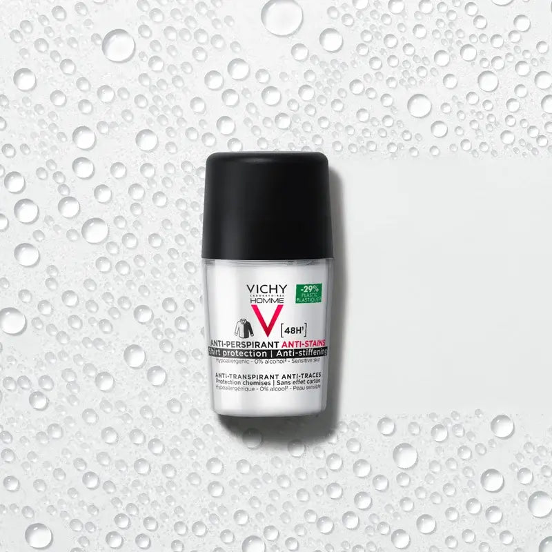 Vichy Homme Desodorante 48H Anti-Transpirante y Anti-Manchas Roll-On 50 ml
