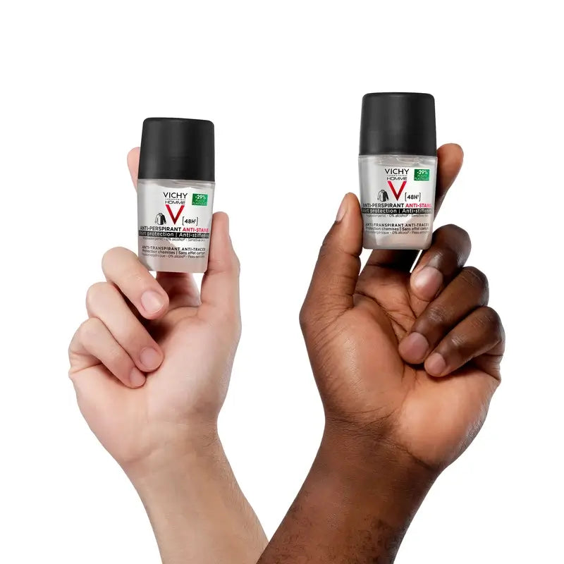 Vichy Homme Desodorante 48H Anti-Transpirante y Anti-Manchas Roll-On 50 ml