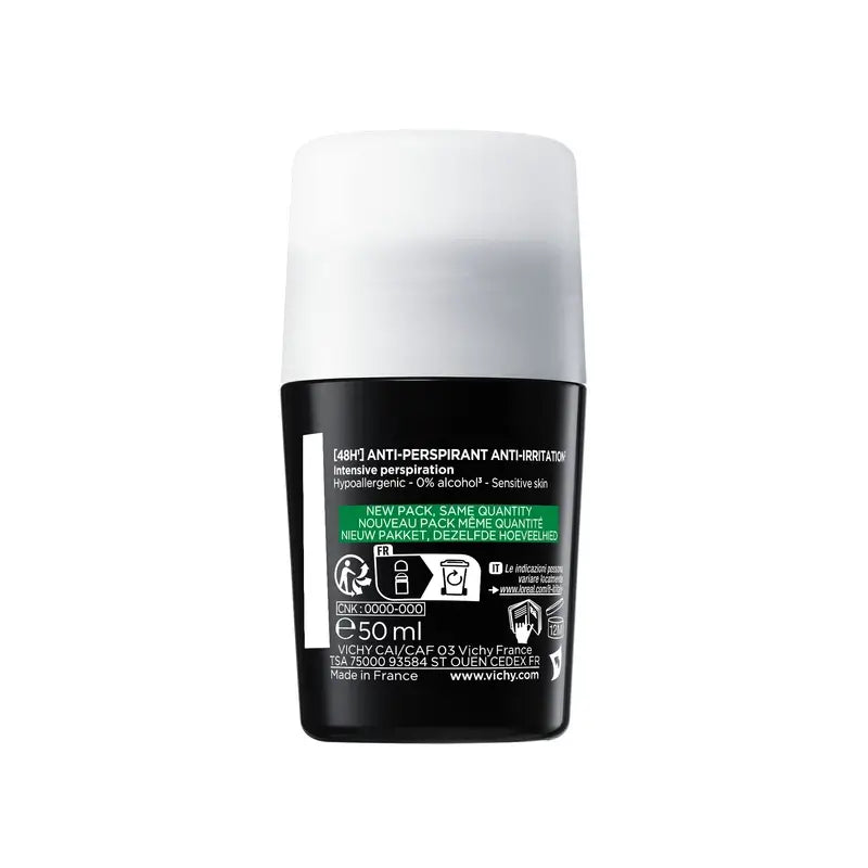 Vichy Homme Desodorante 48H Pieles Sensibles Roll-On 50 ml