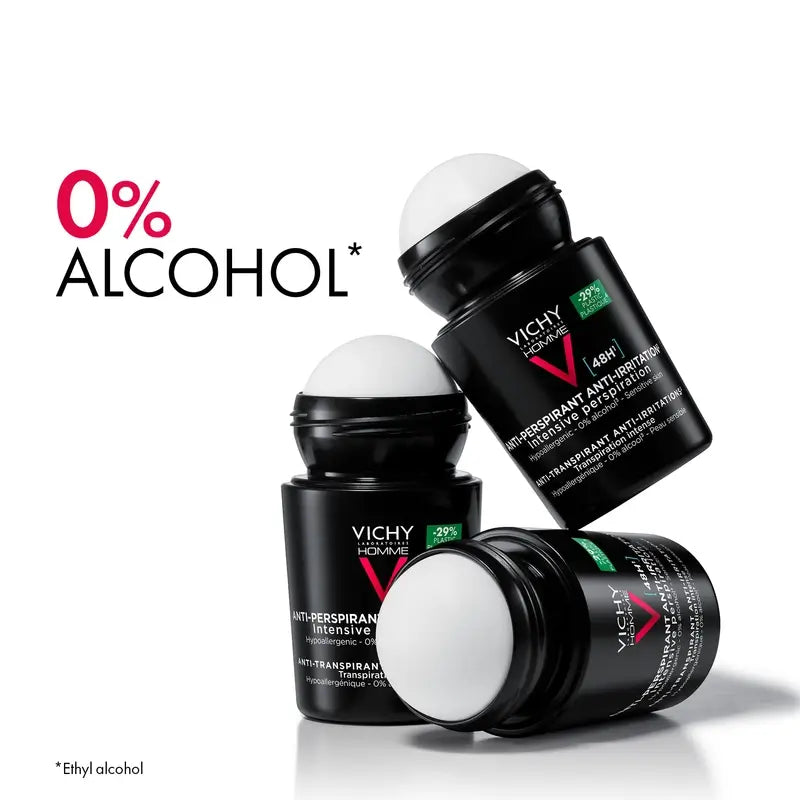 Vichy Homme Desodorante 48H Pieles Sensibles Roll-On 50 ml