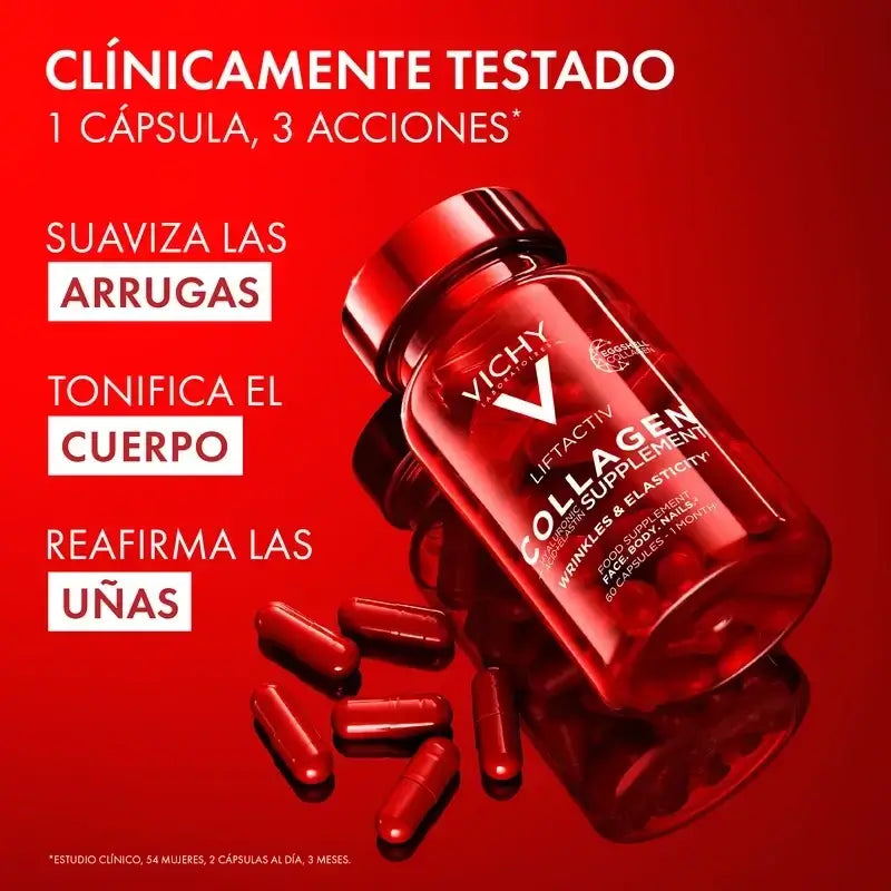 Vichy Liftactiv Colágeno Antiedad Con Vitaminas Y Minerales, 3X60 Cápsulas