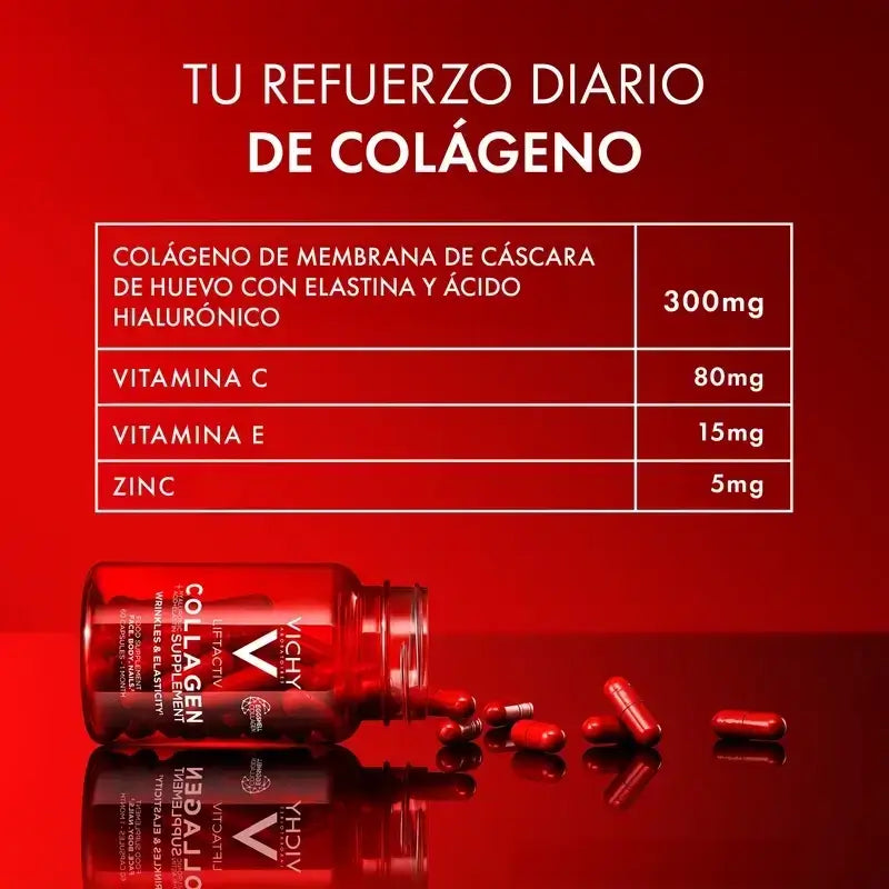 Vichy Liftactiv Colágeno Antiedad Con Vitaminas Y Minerales, 3X60 Cápsulas