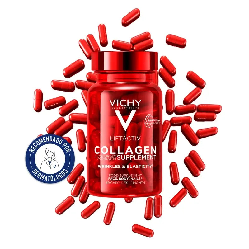 Vichy Liftactiv Colágeno Antiedad Con Vitaminas y Minerales, 60 Cápsulas