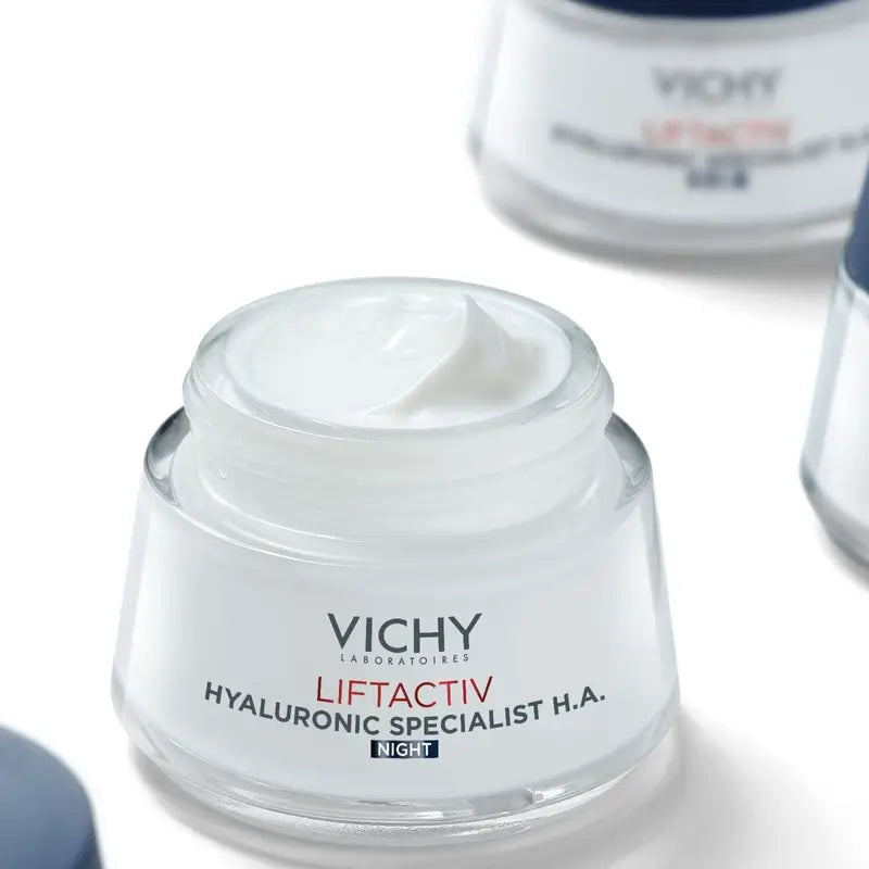 Vichy Liftactiv Hyaluronic Specialist H.A. Crema De Noche Con Ácido Hialurónico, 50 ml