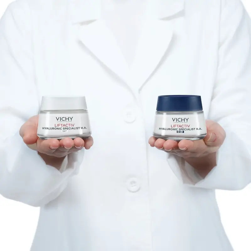 Vichy Liftactiv Hyaluronic Specialist H.A. Crema De Noche Con Ácido Hialurónico, 50 ml