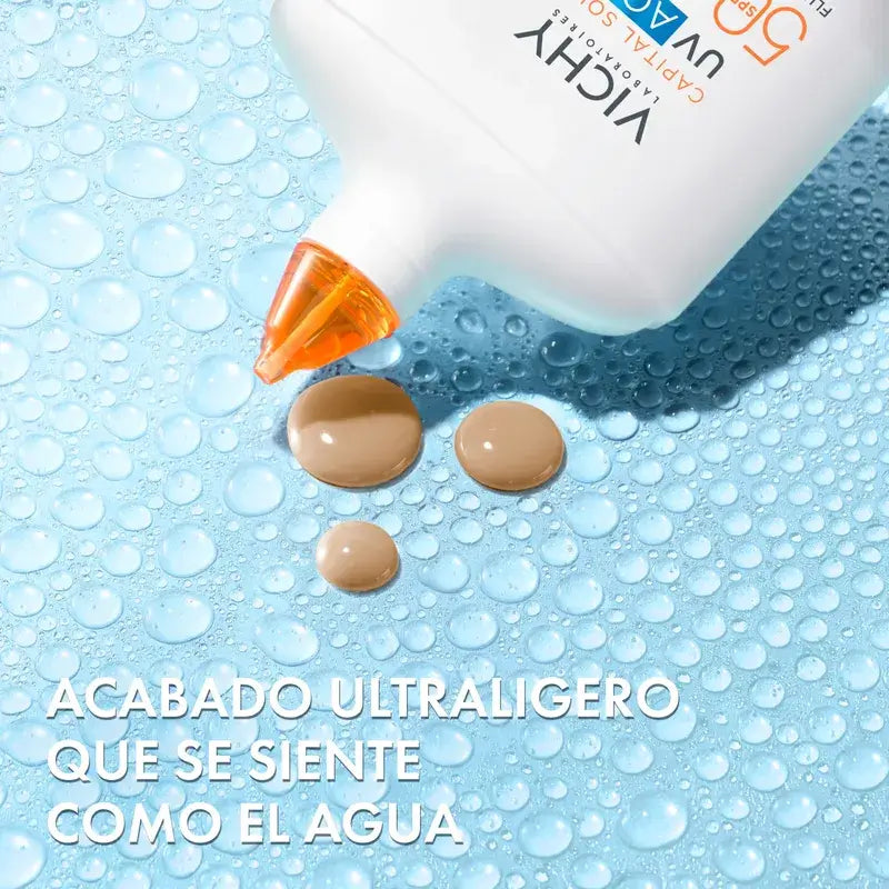 Vichy Solar Uv Aqua Hydrating Fluid Spf50 Tono Medio , 50 ml