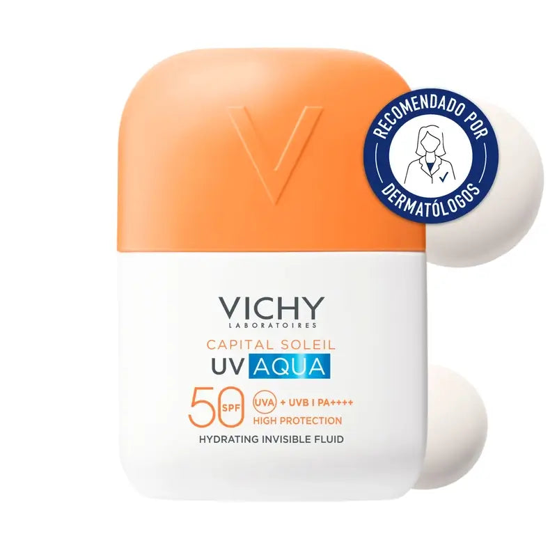 Vichy Solar Uv Aqua Fluido Hidratante Invisible Spf50 , 50 ml
