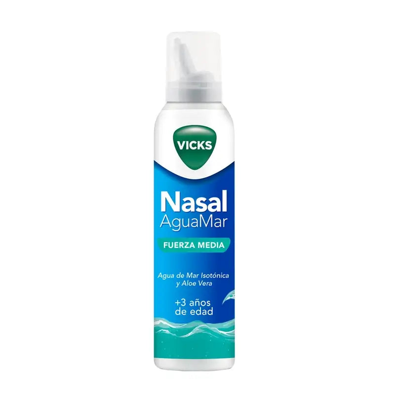 Vicks Nasal Aguamar Fuerza Media , 120 ml