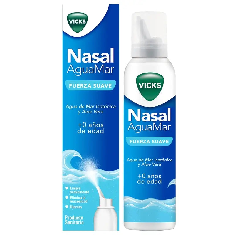 Vicks Nasal Aguamar Fuerza Suave , 120 ml