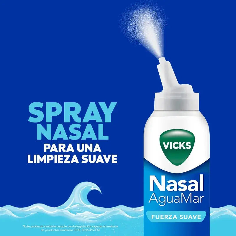 Vicks Nasal Aguamar Fuerza Suave , 120 ml