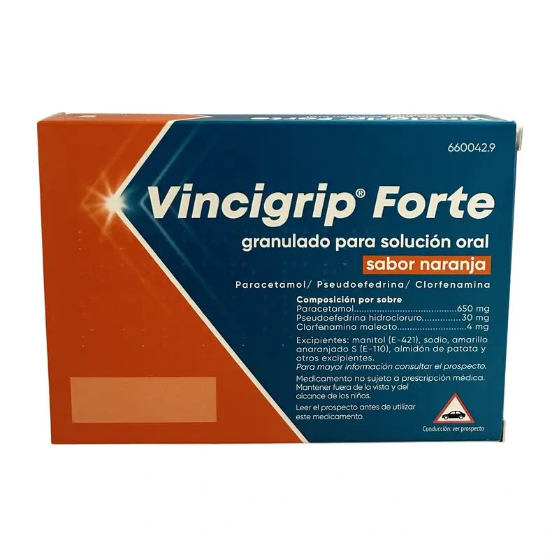 Vincigrip Forte Solución Oral Naranja 10 sobres