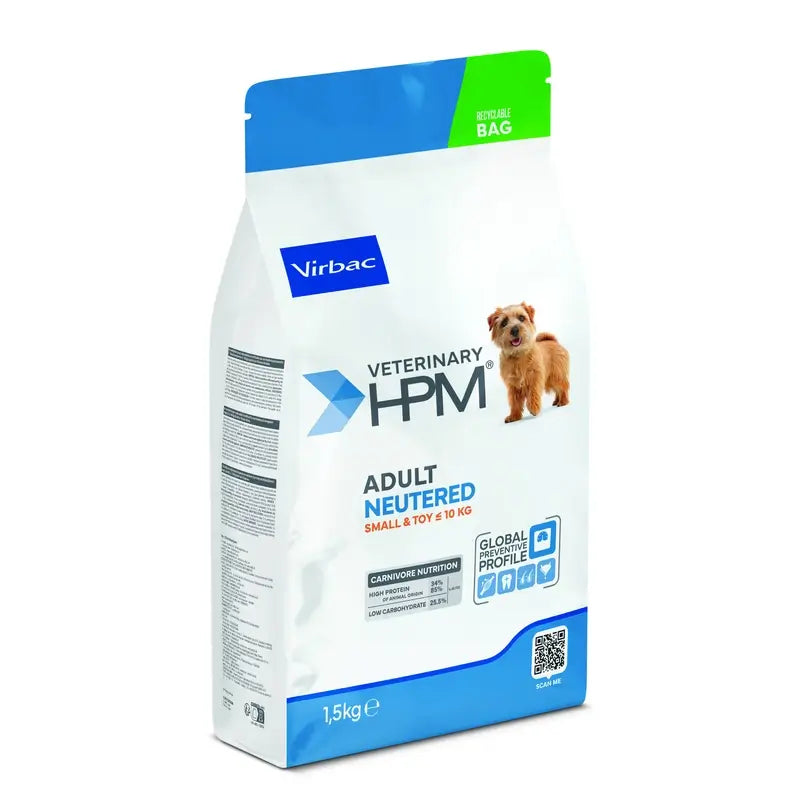 Virbac Hpm Adult Dog Neutered Small & Toy 1,5kg, pienso para Perros