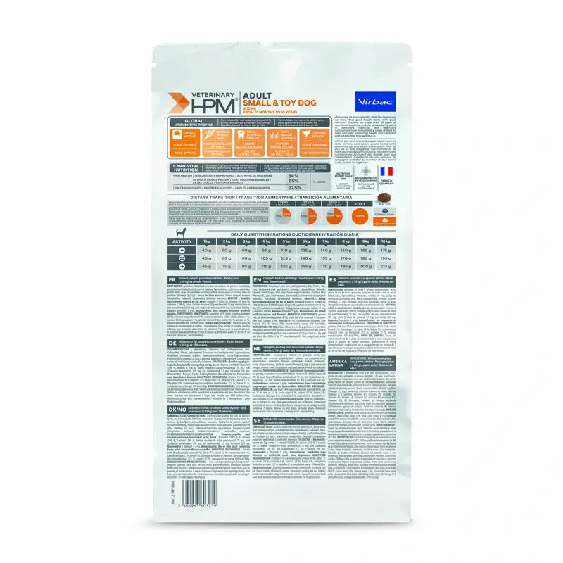 Virbac Hpm Adult Dog Small & Toy 1,5kg, pienso para Perros