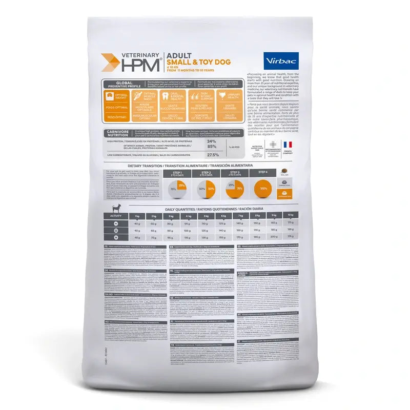 Virbac Hpm Adult Dog Small & Toy 7kg, pienso para Perros
