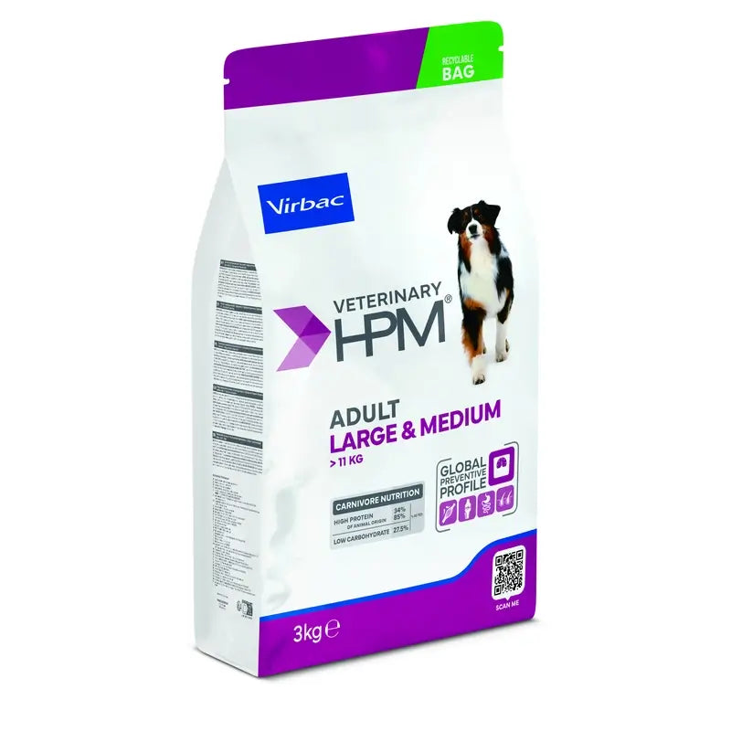 Virbac Hpm Adult Large & Medium 3Kg Alimento, pienso para perros