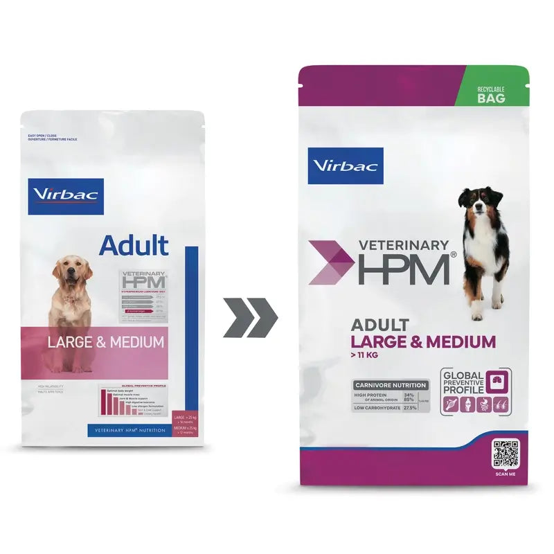 Virbac Hpm Adult Large & Medium 7 Kg Alimento, pienso para perros