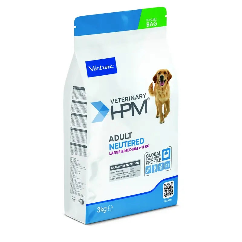 Virbac Hpm Canine Adult Neutered Large Medium 3Kg, pienso para perros