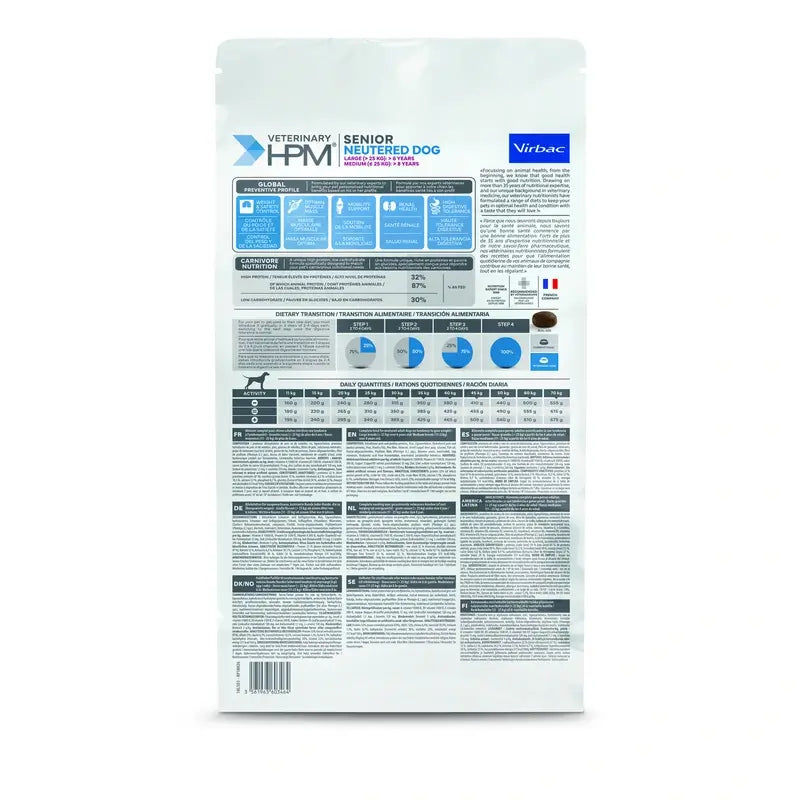 Virbac Hpm Senior Neutered Dog 3Kg Alimento, pienso para perros