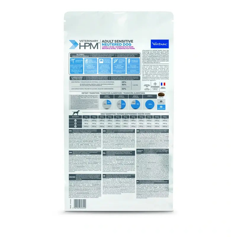 Virbac Hpm Canine Sensitive Digest Neutered Large Med. 3Kg, pienso para perros