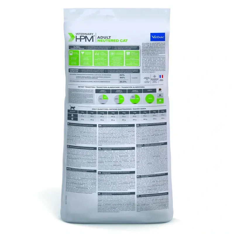 Virbac Hpm Feline Adult Neutered 12Kg, pienso para gatos