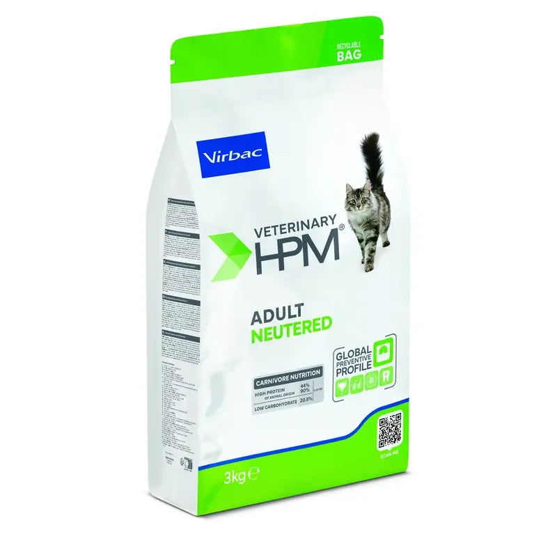 Virbac Hpm Gato Esterilizado Adulto Alimento 3 Kg, pienso para gatos