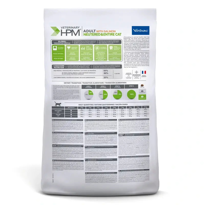 Virbac Hmp Adult Salmón Neutered & Entire Alimento Gatos 7 Kg, pienso para gatos
