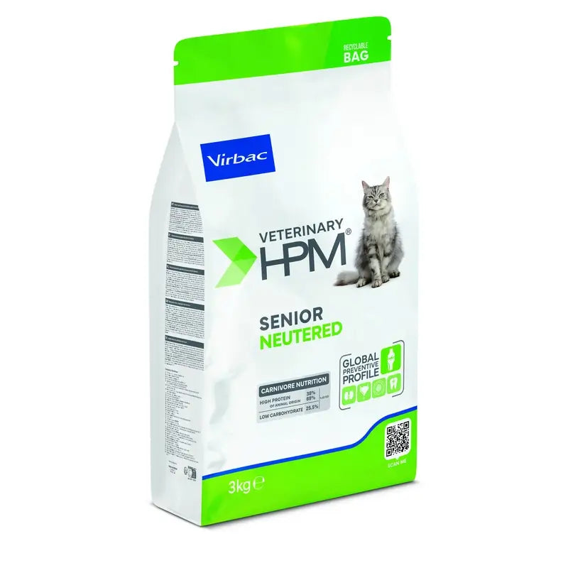 Virbac Hpm Senior Neutered Cat Alimento Gatos 3 Kg, pienso para gatos