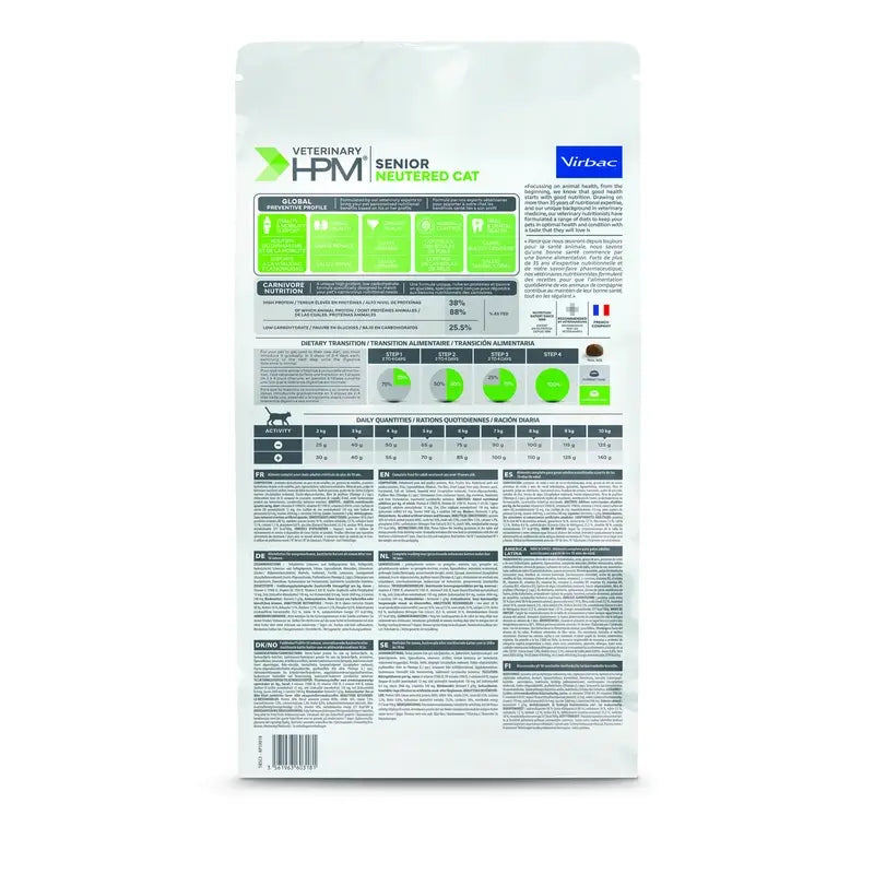 Virbac Hpm Senior Neutered Cat Alimento Gatos 3 Kg, pienso para gatos