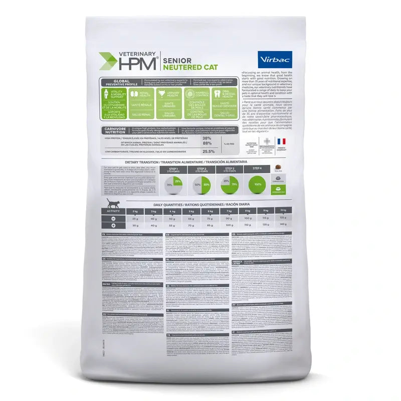 Virbac Hpm Senior Neutered Cat 7 Kg, pienso para gatos