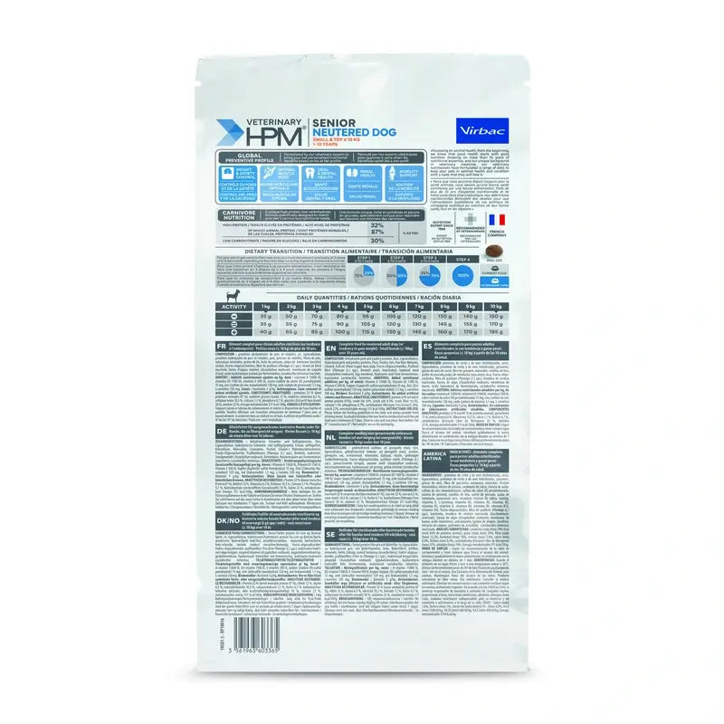 Virbac Hpm Senior Dog Neutered Small & Toy 1,5kg, pienso para Perros