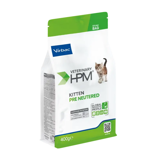 Virbac Veterinary HPM Kitten Pre Neutered Cat , 400 g, pienso para gatos