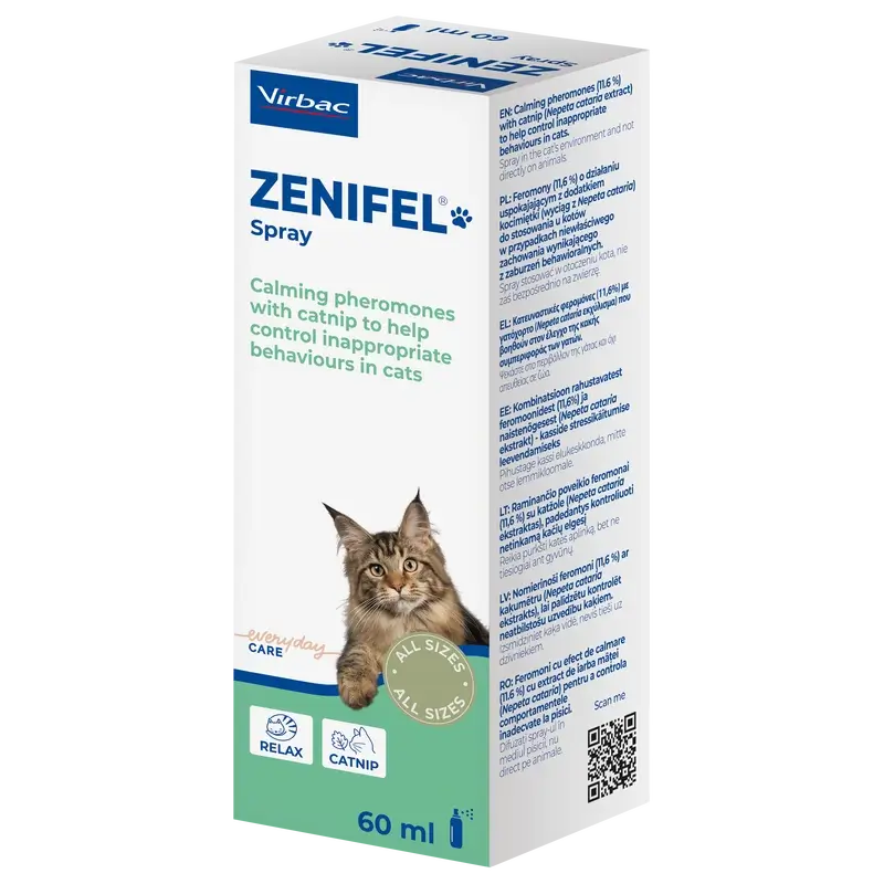Virbac Zenifel Spray Gatos, 60Ml