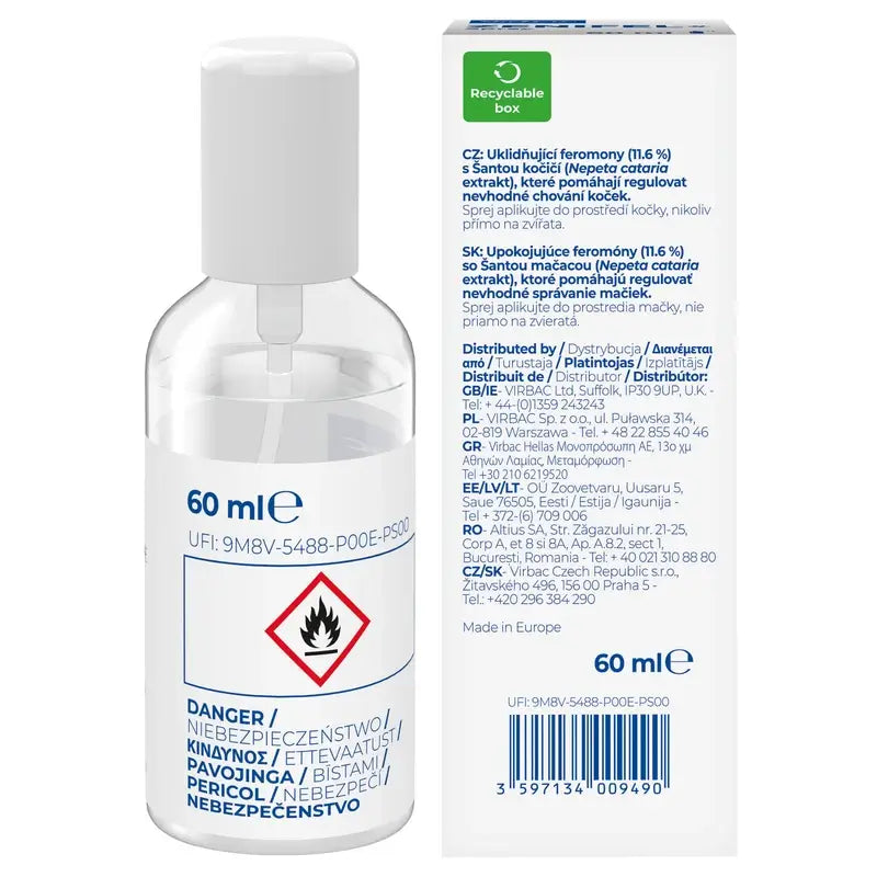 Virbac Zenifel Spray Gatos, 60Ml