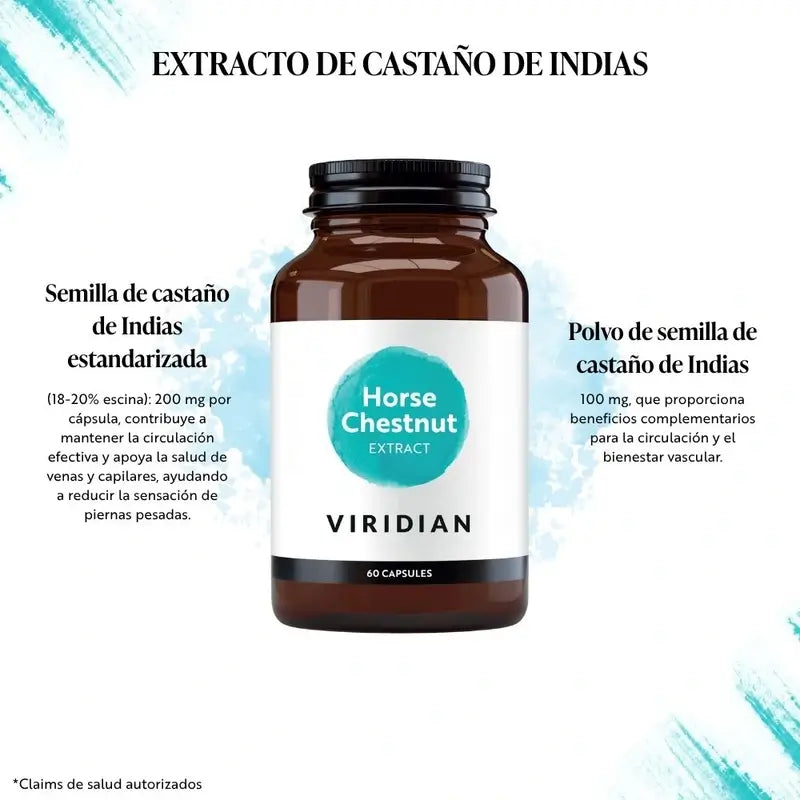 Viridian Castaño De Indias Extracto Estandarizado 60Cap.Veg