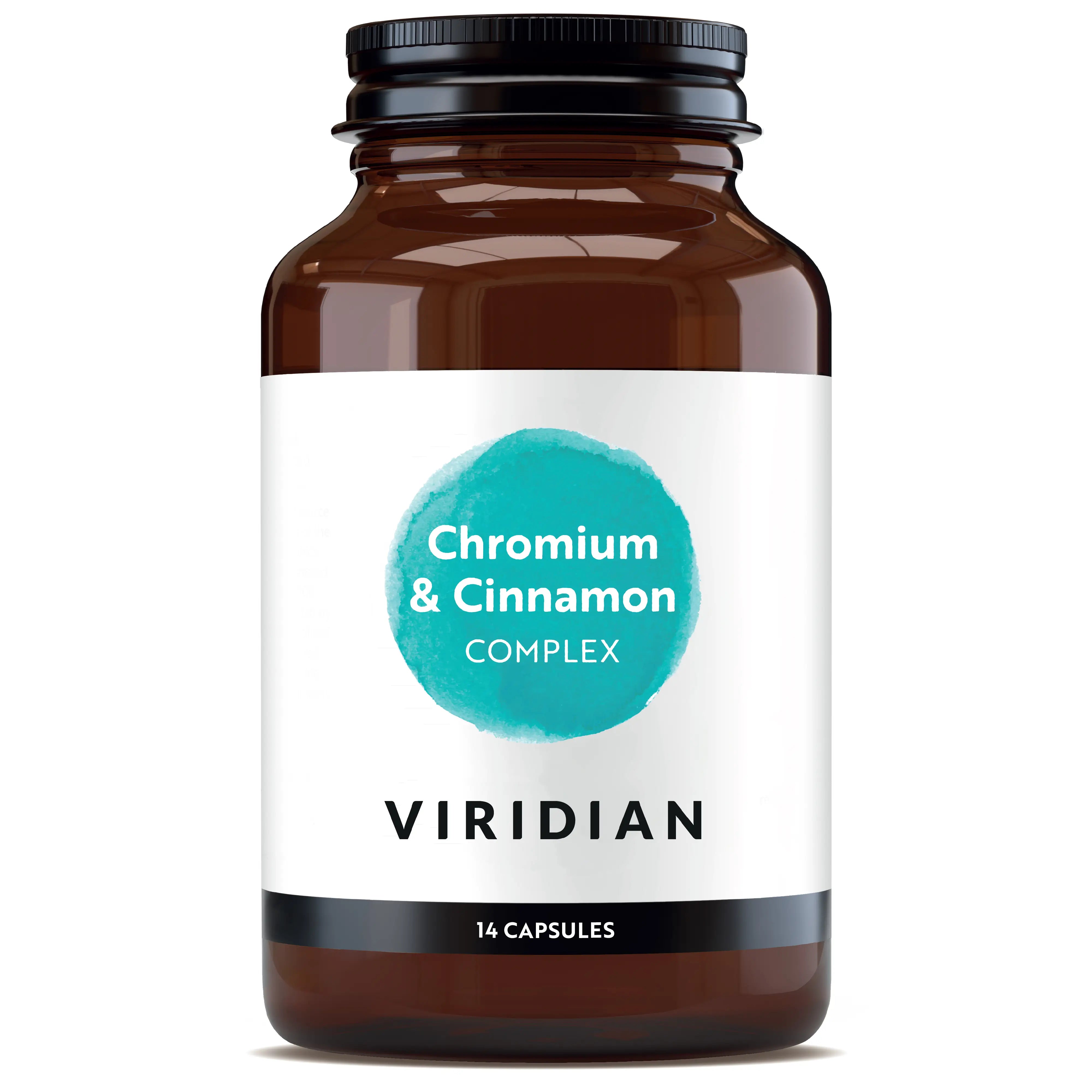 Viridian Complejo Cromo Y Canela, 14 cápsulas