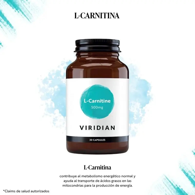 Viridian L-Carnitina 500Mg 30Cap.Veg.