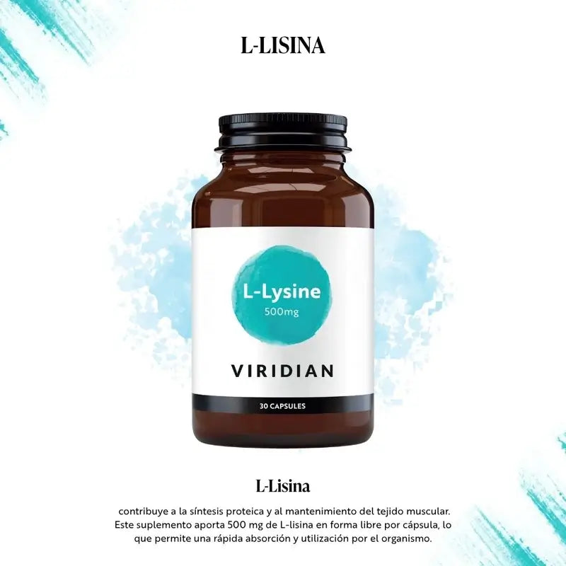 Viridian L-Lisina 500Mg. 30Cap.