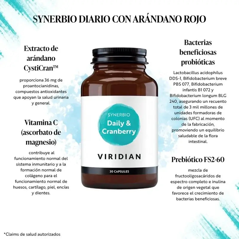 Viridian Synerbio Diario Con Arandano Rojo 30Cap.