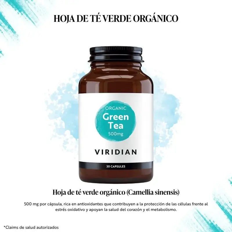 Viridian Te Verde Organico 500Mg 30Vcap.