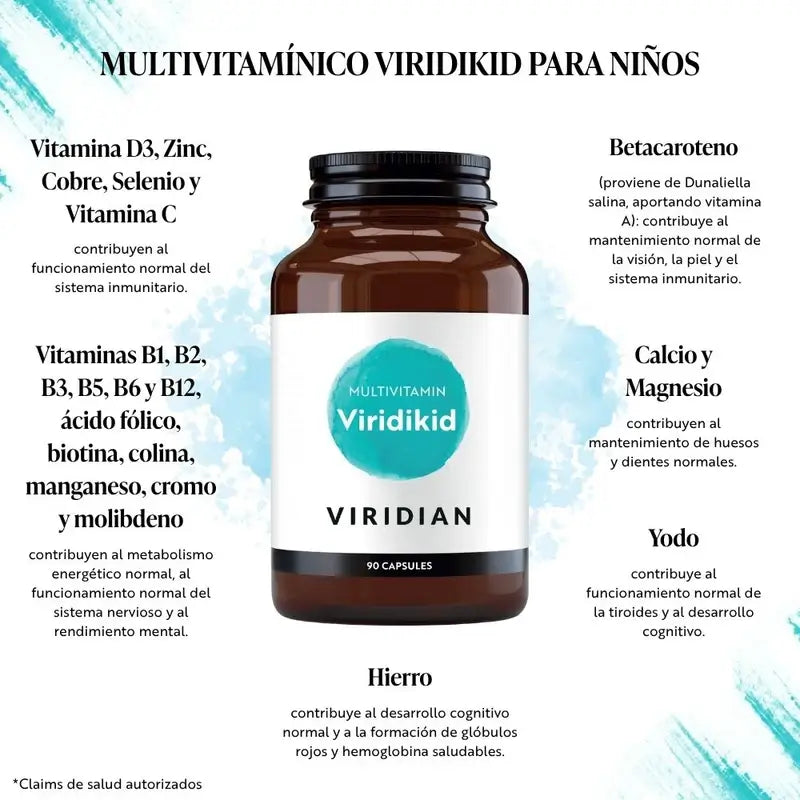 Viridian Virikid Multivit Y Minerales 90Cap.Veg.