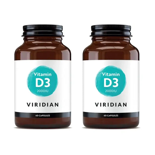 Viridian Vitamin D3 Vegana 2000 Iu, 2X60 Cápsulas