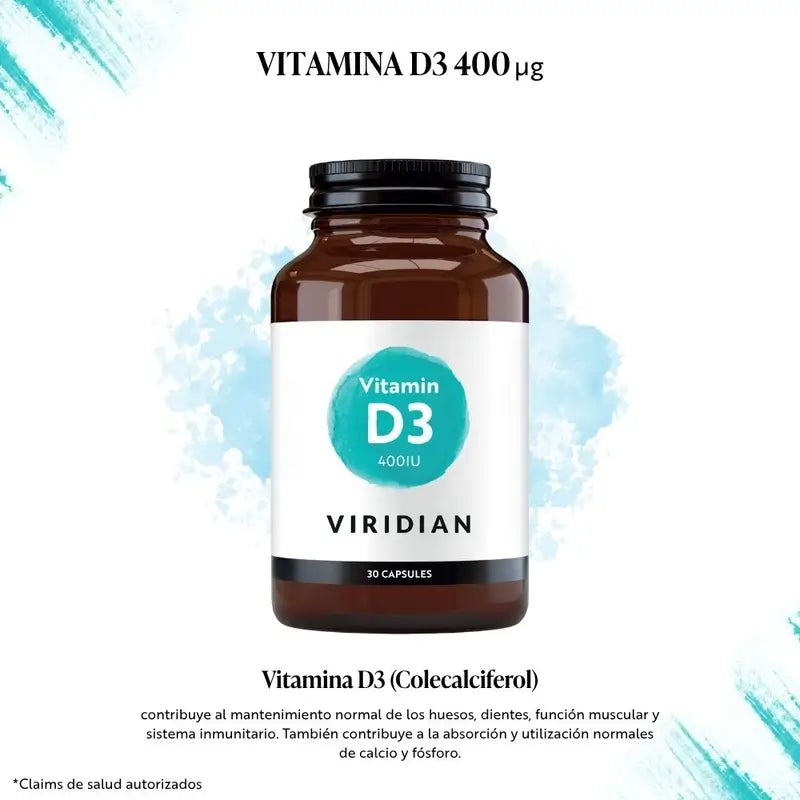 Viridian Vitamina D3 400Ui 30Cap.