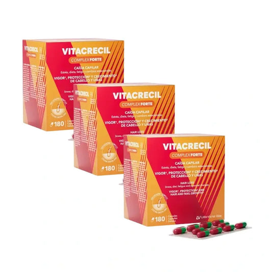 Vitacrecil Complex Forte, Pack 3 x 180 cápsulas