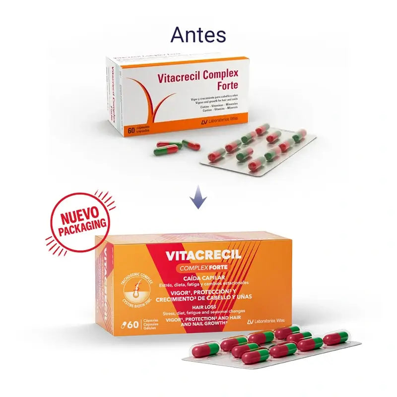 Vitacrecil Complex Forte, Pack 3 x 60 Cápsulas