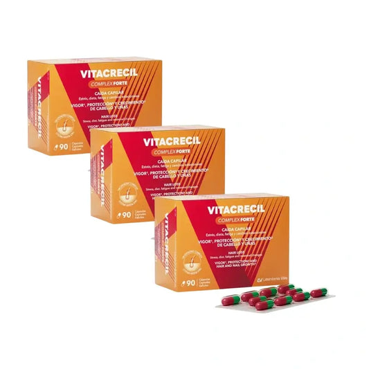 Vitacrecil Complex Forte, Pack 3 x 90 cápsulas