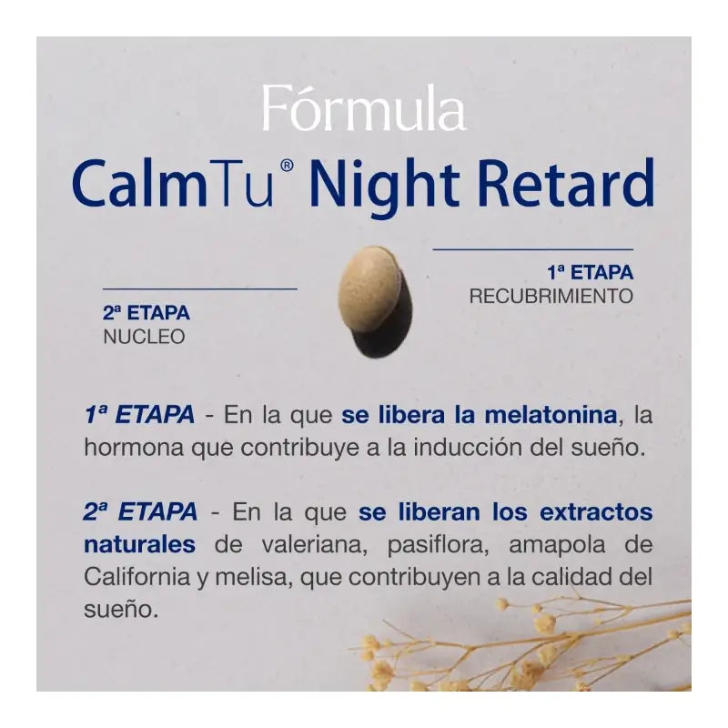 CalmTu Night Retard 30 comprimidos - Sueño continuo con valeriana y melatonina