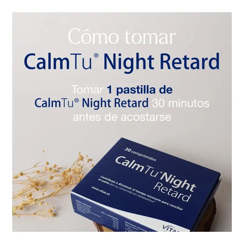 CalmTu Night Retard 30 comprimidos - Sueño continuo con valeriana y melatonina