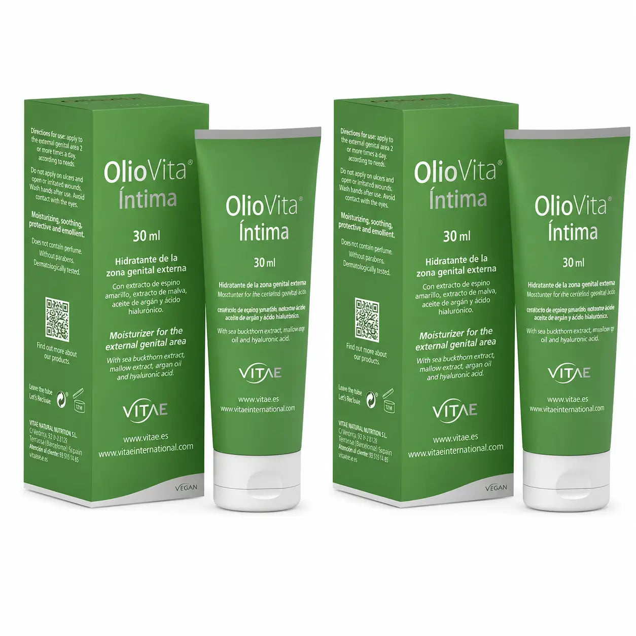 Vitae Health Innovation, S.L. Oliovita Crema Intima, 30Ml , pack 2