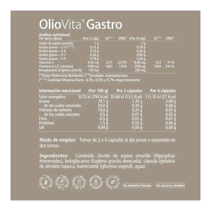 VITAE Oliovita Gastro, 30 cápsulas