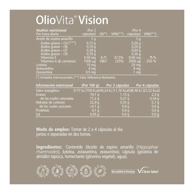 Vitae Oliovita Vision, 120 capsulas